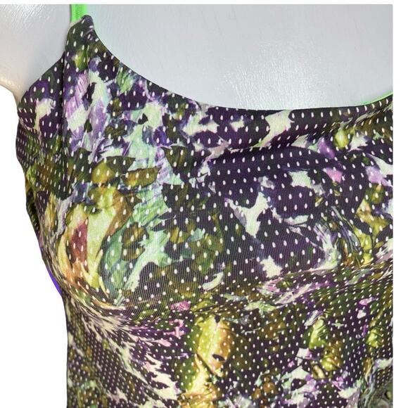Lululemon Women’s Dancing Warrior Tank Top Green Watercolor Floral Size 8 M - Picture 8 of 10